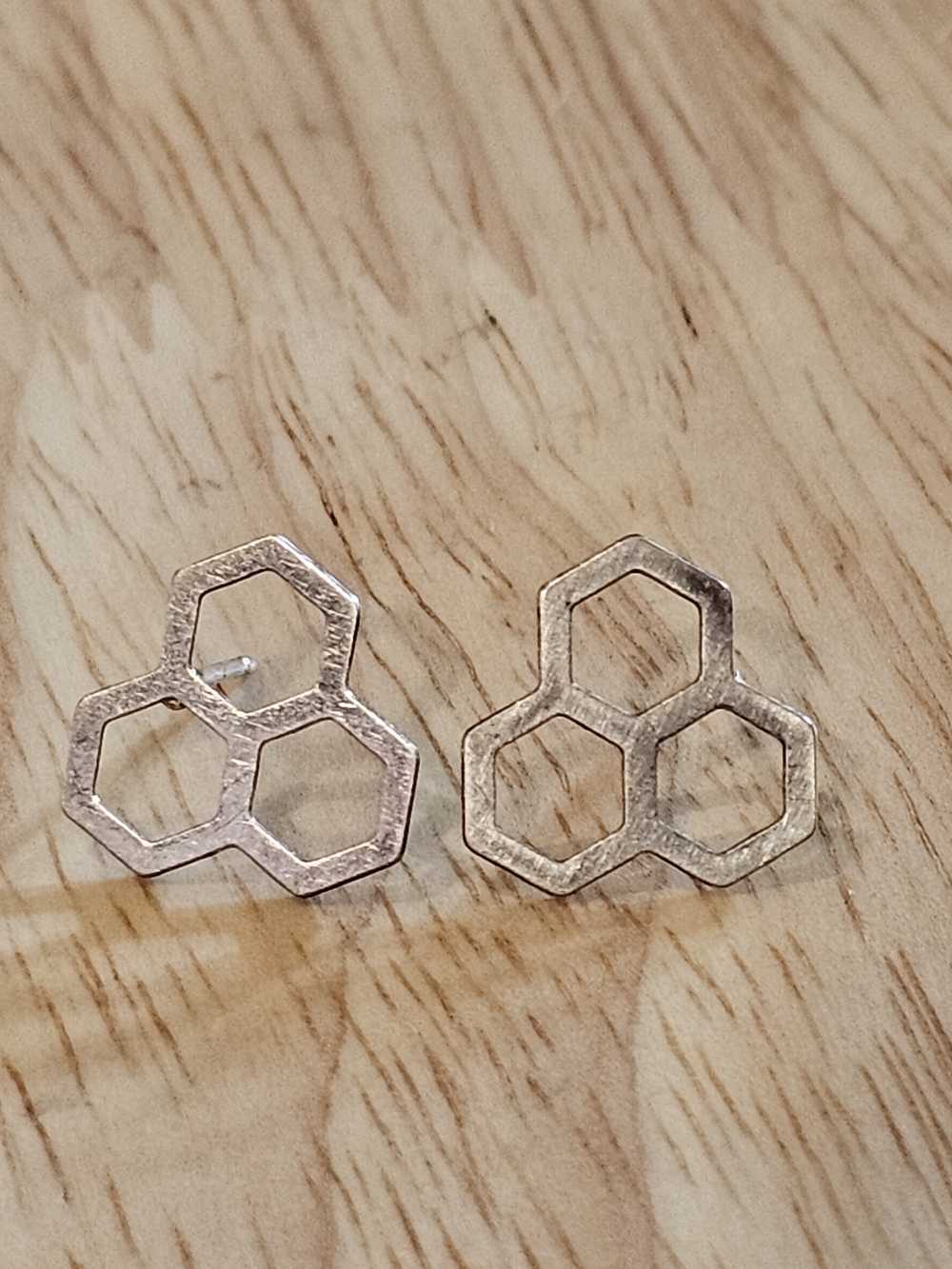 Sterling Honeycomb Earrings